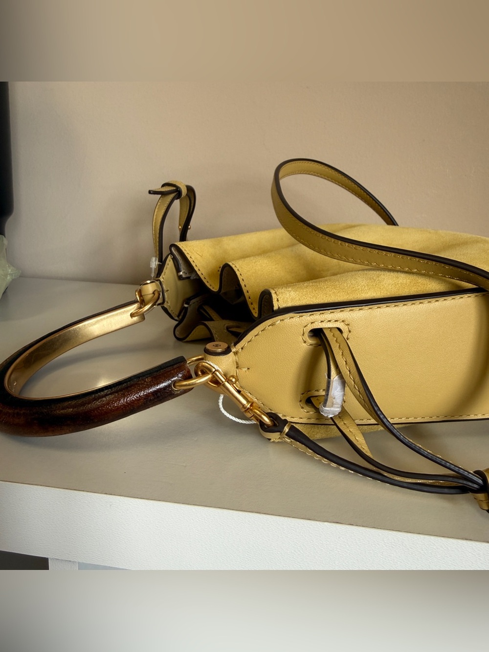 Tory Burch Miller suede cinch bag 135766 - Picture 8 of 13